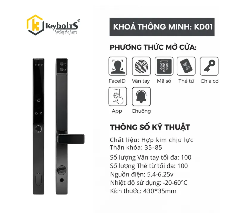 Khóa thông minh Keybolts KD01