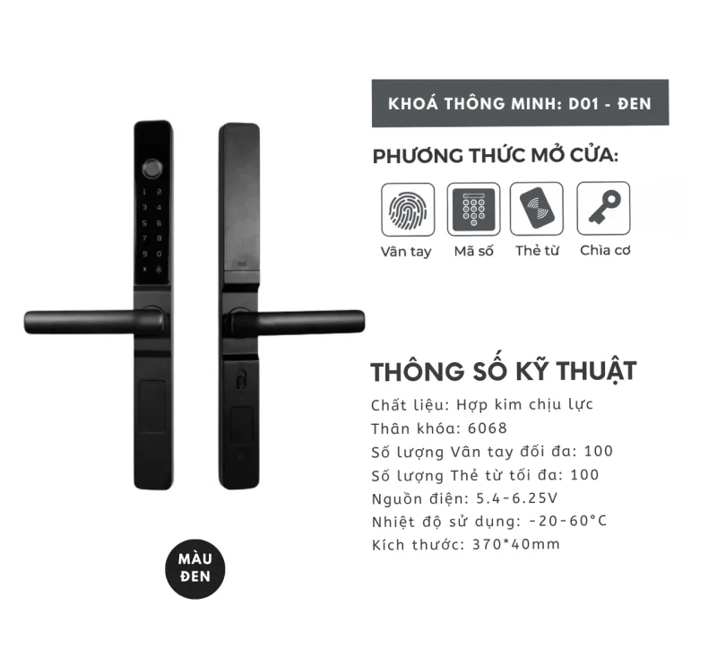 Khóa Thông Minh Keybolts D01