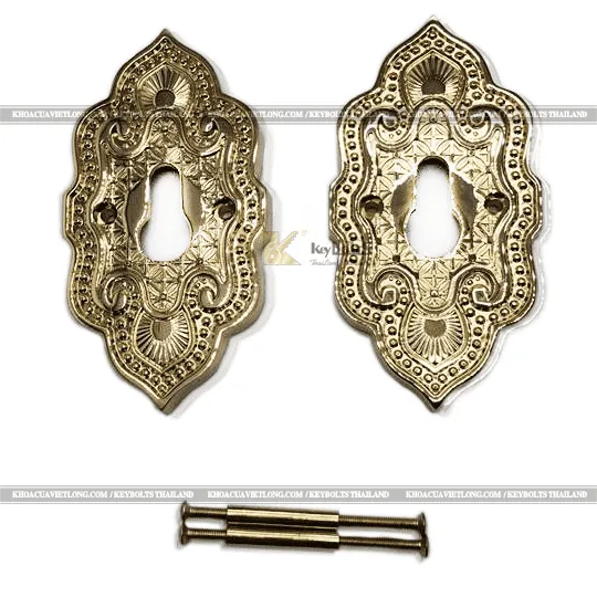 Khóa Cửa Âm Cửa Lùa Đồng Mạ Vàng TH55-24K