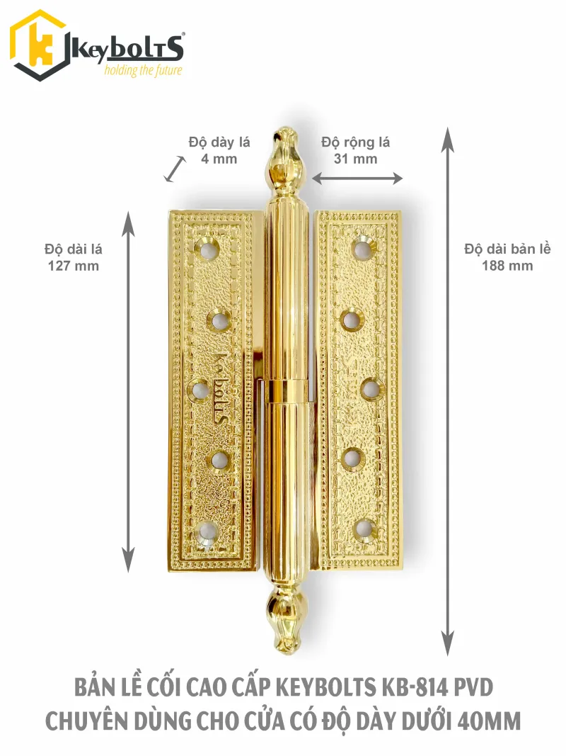 Bản Lề Đồng Cối KB 814 PVD
