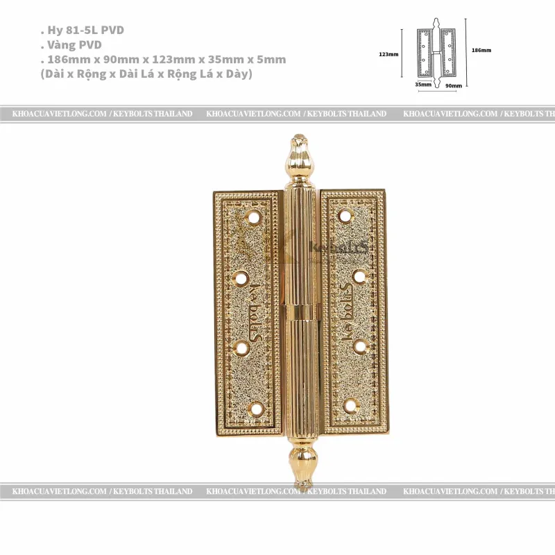 Bản Lề Đồng Cối KB 815 PVD