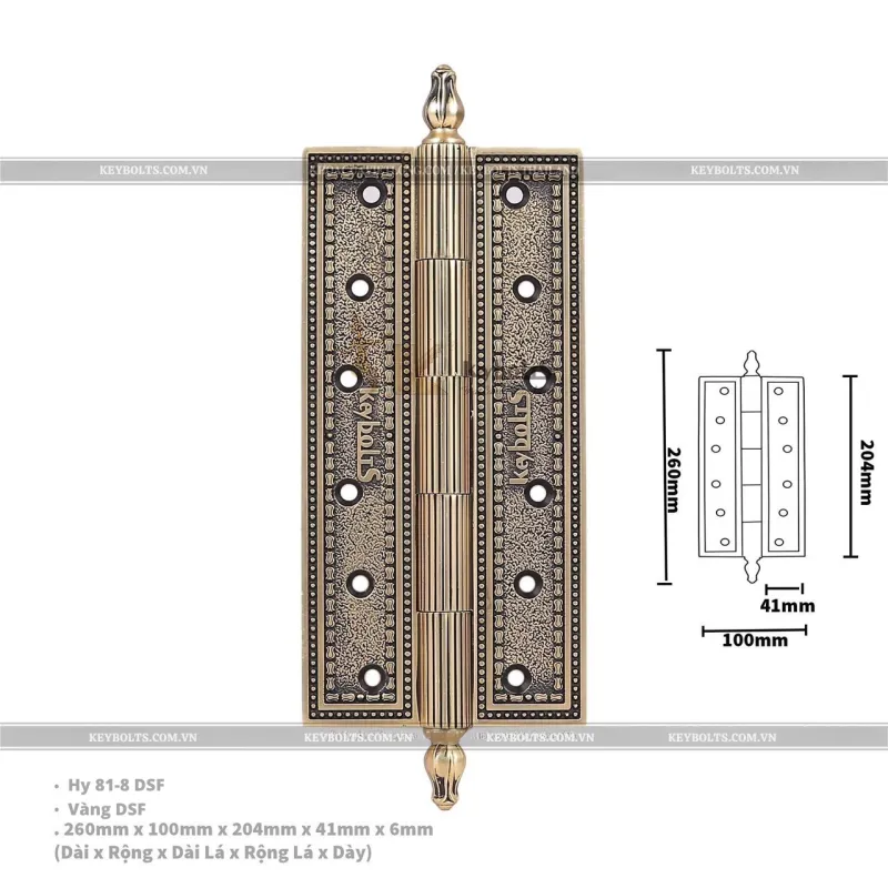 Bản Lề Đồng Lá KB 818 DSF