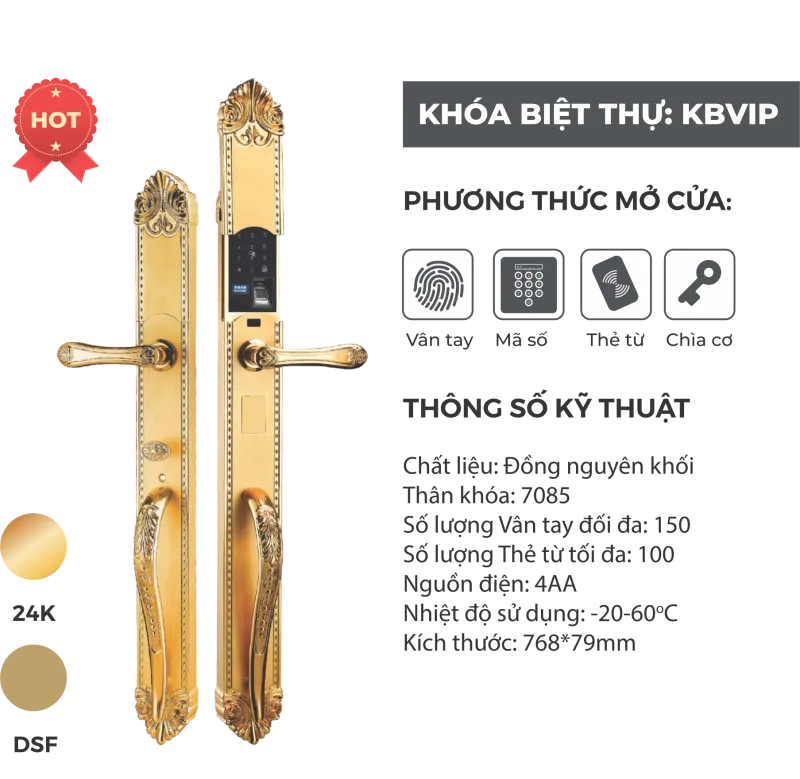 Khóa Biệt Thự KeyBolts KBVIP